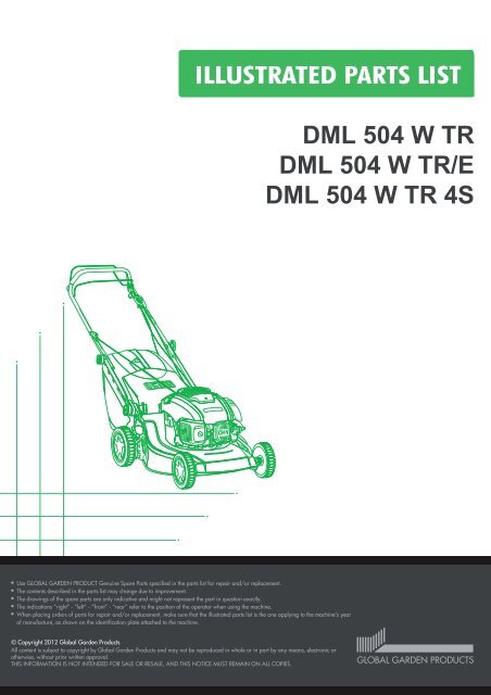 DML 504 W TR DML 504 W TR/E DML 504 W TR 4S