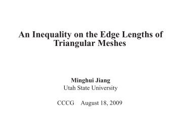 An Inequality on the Edge Lengths of Triangular Meshes