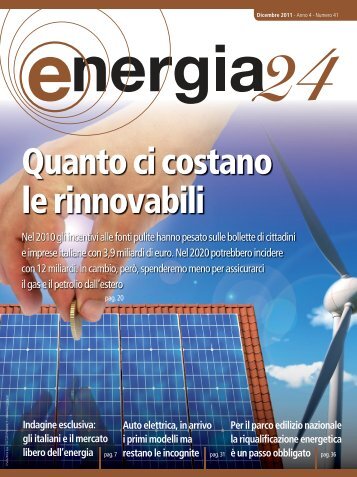 Quanto ci costano le rinnovabili - B2B24 - Il Sole 24 Ore