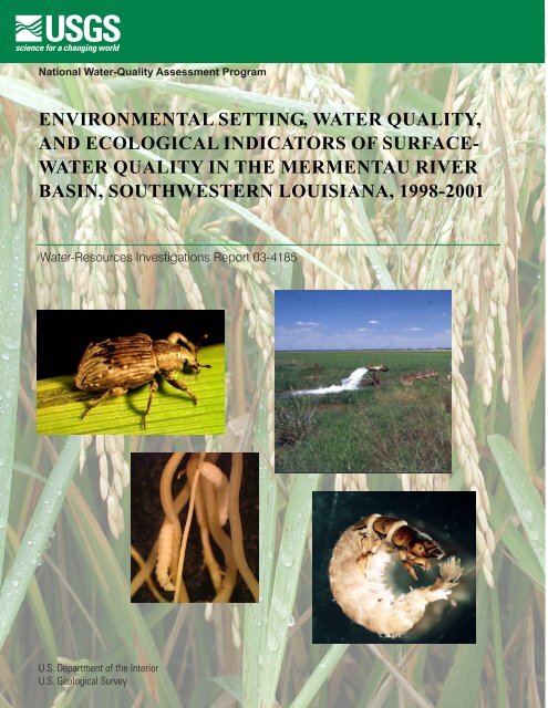 environmental setting, water quality, and ecological indicators of