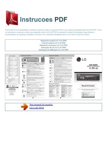 Manual do usuário LG LAC3910 - INSTRUCOES PDF
