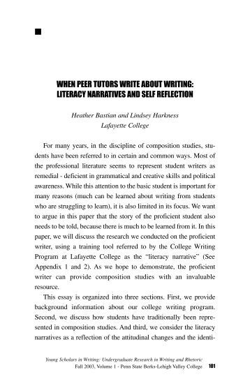 Literacy narrative essay on reading and writing