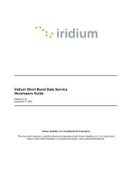 Iridium Short Burst Data Service Developers ... - Discoverytelecom.eu