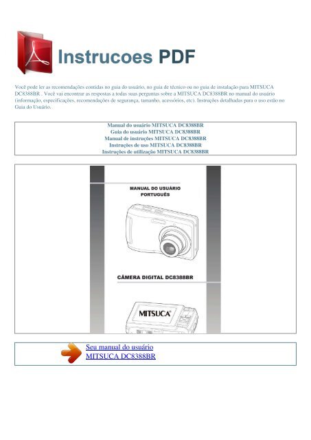 Manual do usuário MITSUCA DC8388BR - INSTRUCOES PDF