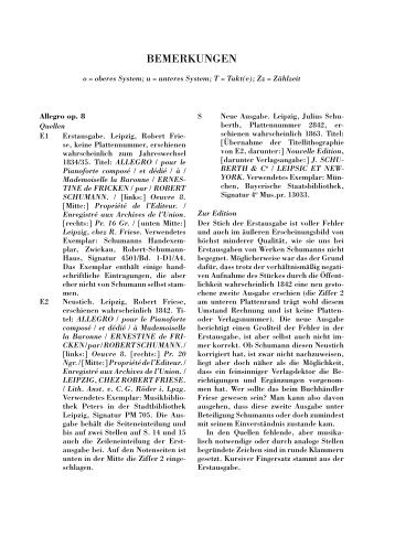 Bemerkungen - Henle Verlag