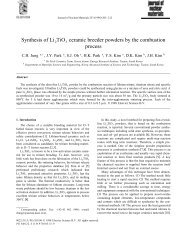 Synthesis of Li TiO ceramic breeder powders by the combustion ...