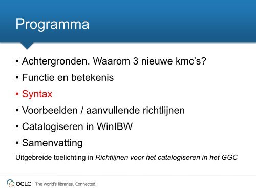 Type inhoud, medium en drager in het GGC - OCLC