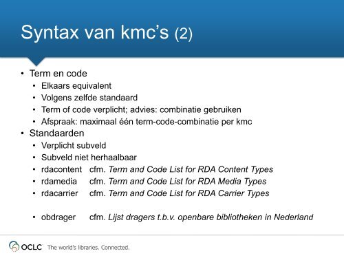 Type inhoud, medium en drager in het GGC - OCLC