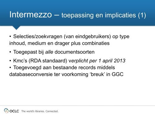 Type inhoud, medium en drager in het GGC - OCLC