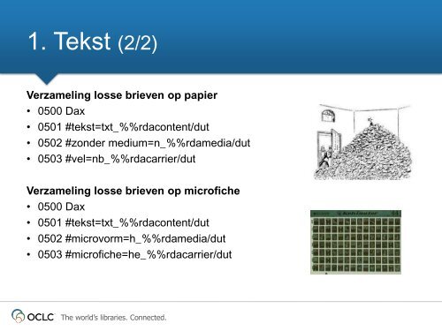 Type inhoud, medium en drager in het GGC - OCLC