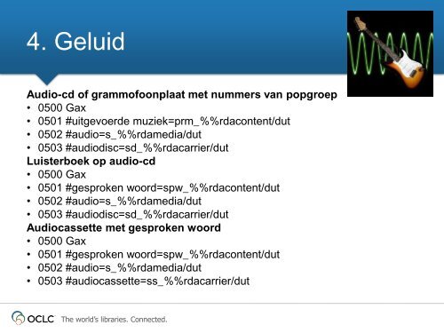 Type inhoud, medium en drager in het GGC - OCLC