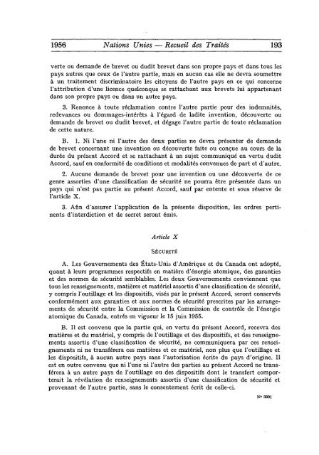 Treaty Series Recueil des Traites - United Nations Treaty Collection