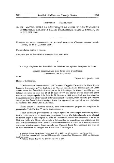 Treaty Series Recueil des Traites - United Nations Treaty Collection