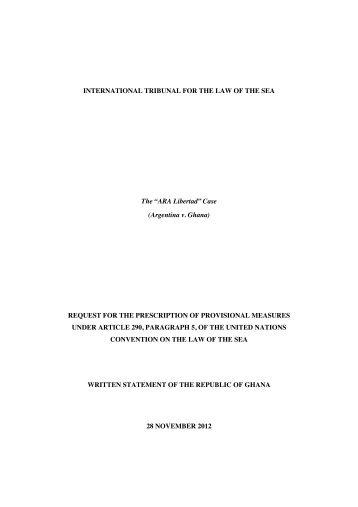 Response of Ghana - International Tribunal for the Law of the Sea