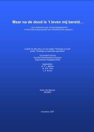Maar na de dood is 't leven mij bereid… - Igitur - Universiteit Utrecht
