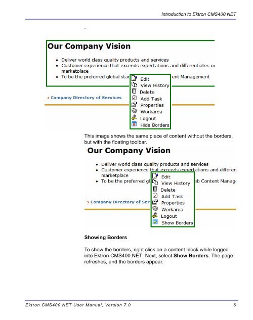 Ektron CMS400.NET User Manual