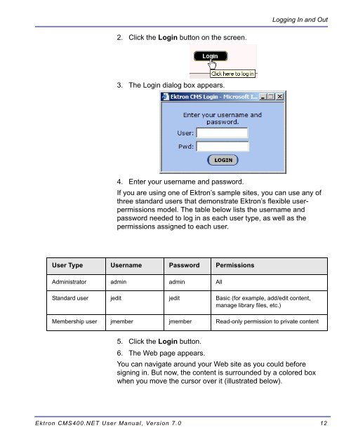 Ektron CMS400.NET User Manual