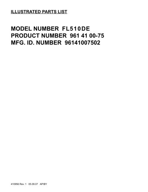 IPL, Flymo, FL510 DE, 96141007502, 2007-07, Lawn Mower