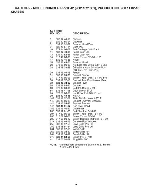 IPL, Poulan Pro, PP21H42, 96011021801, 2008-02, Tractor