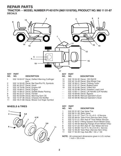 IPL, Partner, P145-107H, 96011018700, 2006-04, Tractor