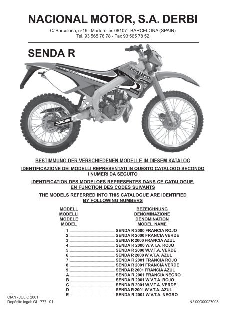 Derbi Senda R 2000-2001 reservedele - Scootergrisen