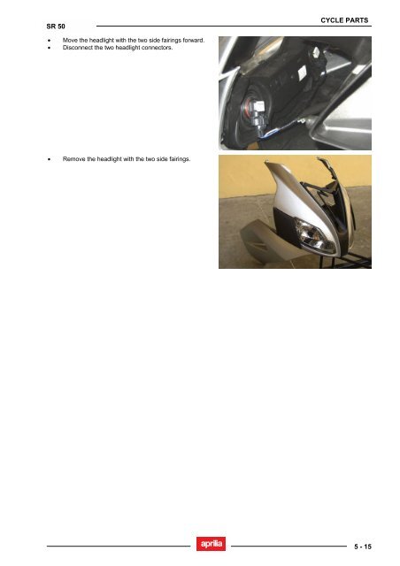 Aprilia SR 50 servicemanual - Scootergrisen