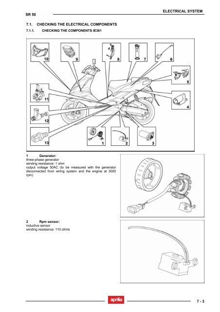 Aprilia SR 50 servicemanual - Scootergrisen