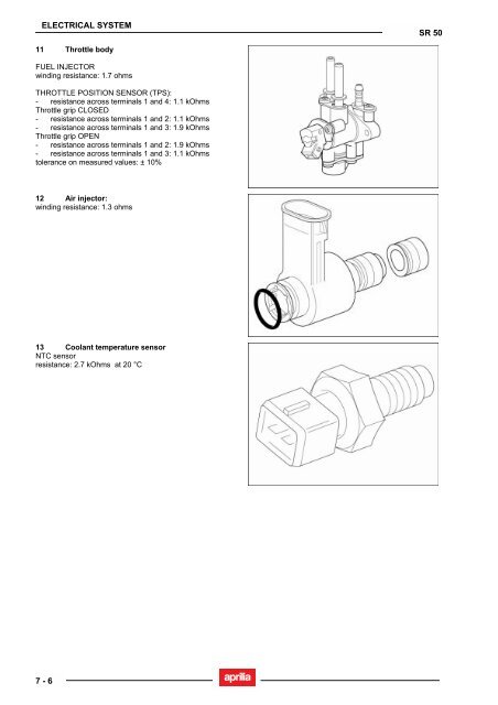 Aprilia SR 50 servicemanual - Scootergrisen