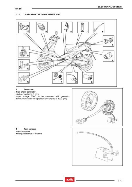 Aprilia SR 50 servicemanual - Scootergrisen