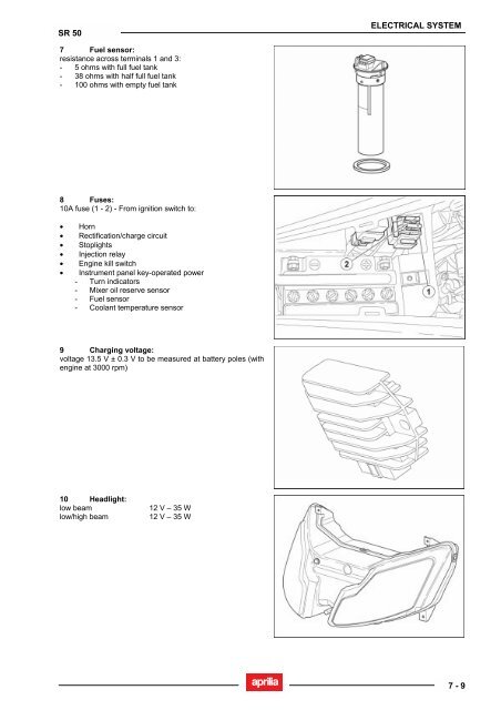 Aprilia SR 50 servicemanual - Scootergrisen