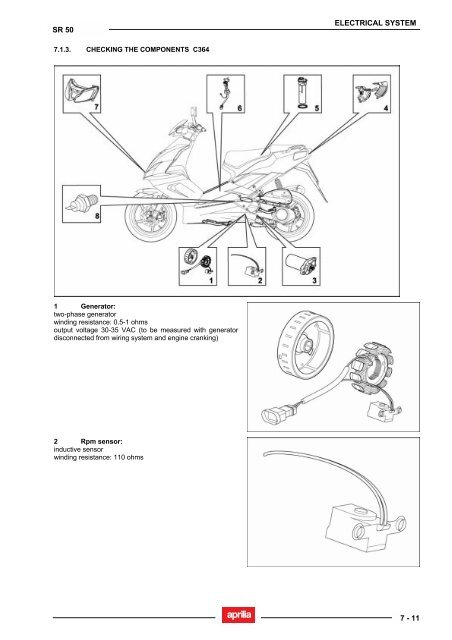 Aprilia SR 50 servicemanual - Scootergrisen