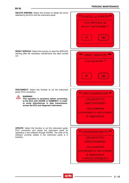 Aprilia SR 50 servicemanual - Scootergrisen