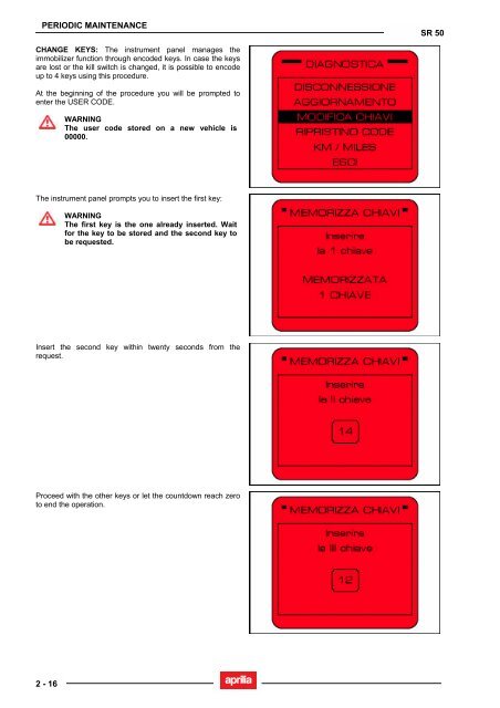 Aprilia SR 50 servicemanual - Scootergrisen