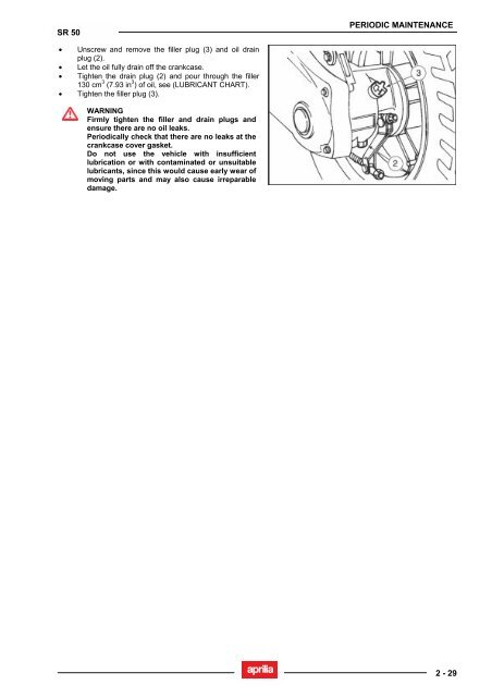 Aprilia SR 50 servicemanual - Scootergrisen