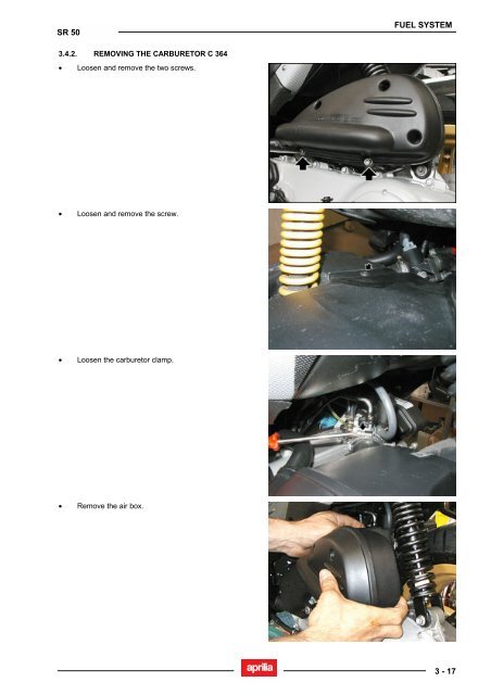 Aprilia SR 50 servicemanual - Scootergrisen