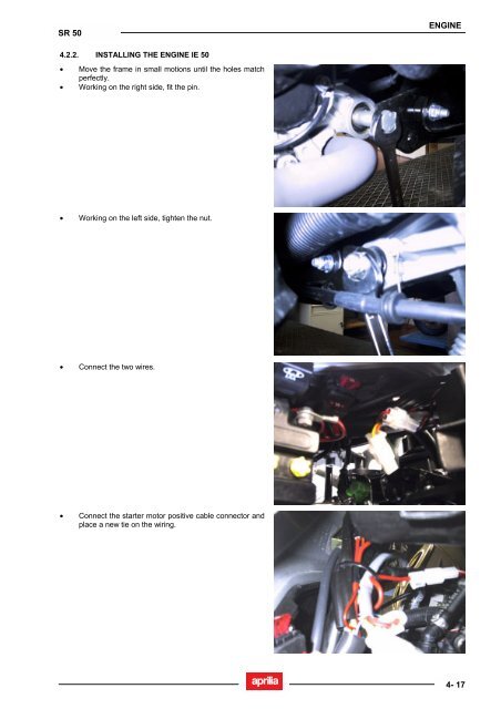 Aprilia SR 50 servicemanual - Scootergrisen