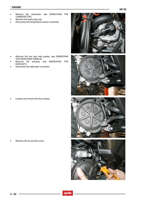 Aprilia SR 50 servicemanual - Scootergrisen