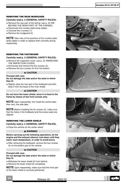 Aprilia Scarabeo 4T servicemanual - Scootergrisen