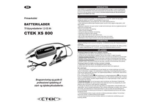 CTEK XS 800 manual - Scootergrisen