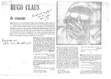 de verantwoording in Hugo Claus' 'Gedichten 1948—1963 1 ver ...