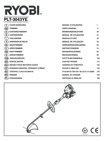 PLT-3043YE manual - Ryobi