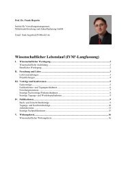 Wissenschaftlicher Lebenslauf (IVM²-Langfassung) - IVMhoch2