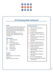 HIT-Schulung: Mehr-Verbrauch