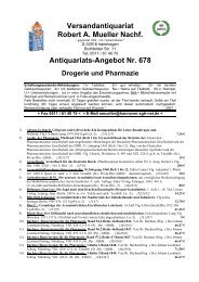 Antiquariats-Angebot Nr. 678 Drogerie und Pharmazie - Antikbuch24