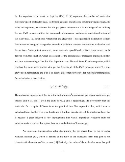 CHEMICAL VAPOR DEPOSITION OF THIN FILM MATERIALS FOR ...