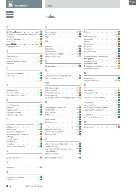 Gesamtübersicht Photoshop Aktuell