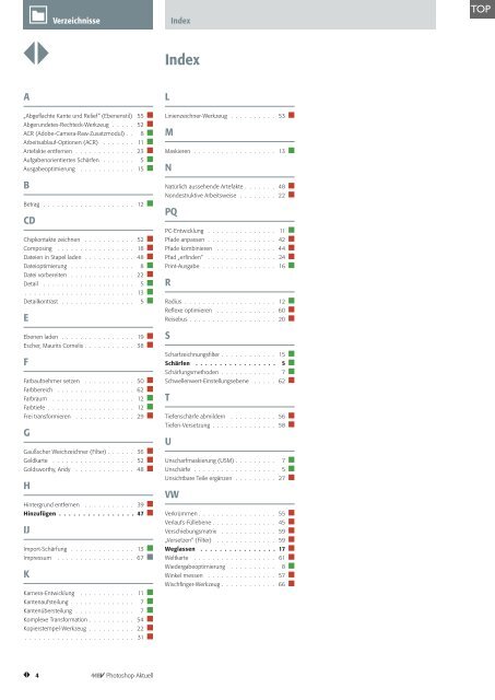 Gesamtübersicht Photoshop Aktuell