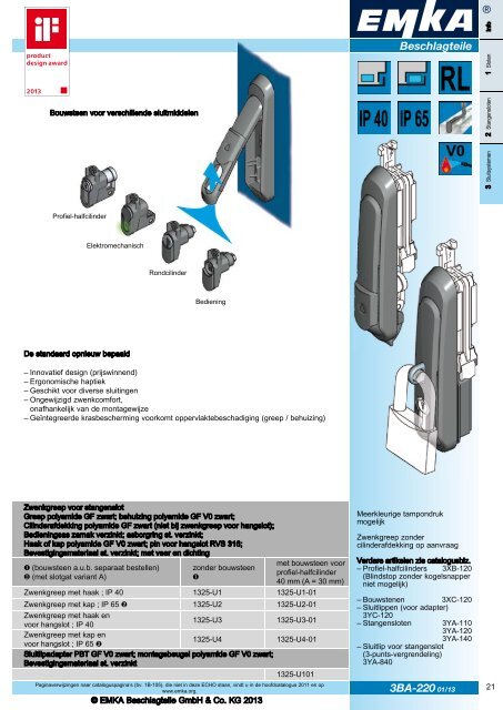 ECHO-2013 Afsluittechniek met systeem - NL EMKA Beschlagteile ...