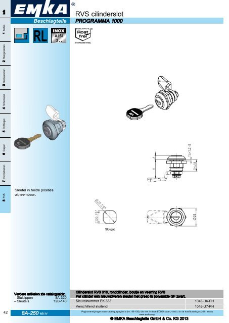 ECHO-2013 Afsluittechniek met systeem - NL EMKA Beschlagteile ...