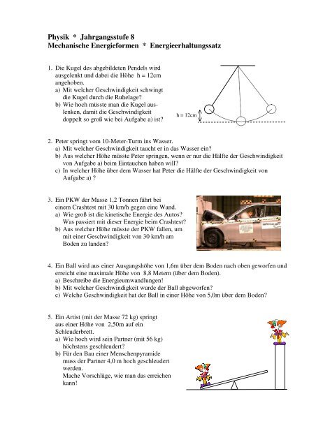 Physik Geschwindigkeit Aufgaben Lösungen Pdf